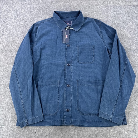 Vineyard Vines Other - Vineyard Vines Jacket Mens XL Blue Cotton Nylon Indigo Chore Workwear Shacket